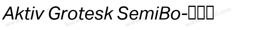 Aktiv Grotesk SemiBo字体转换